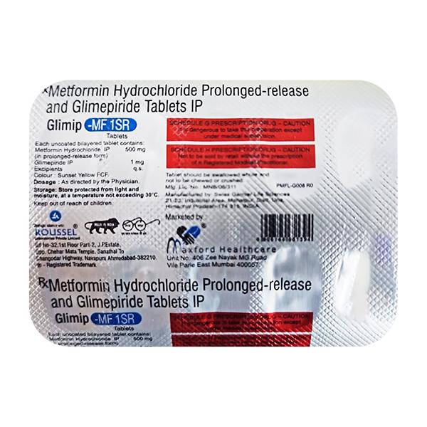 GLIMIP MF 1SR Tablet 10's