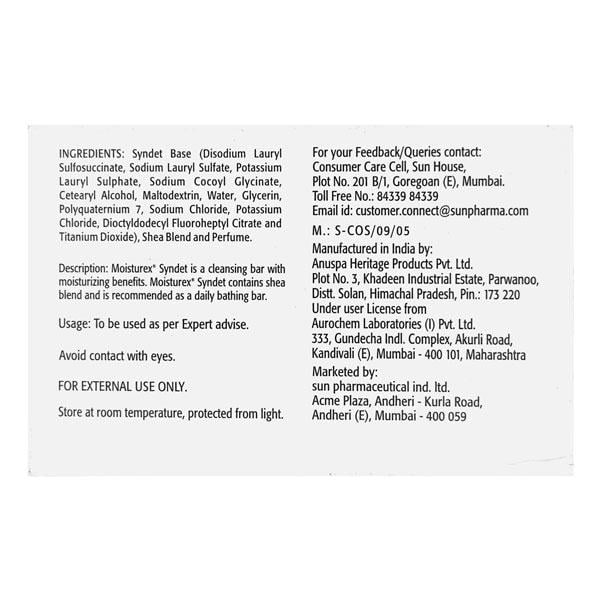 Moisturex Syndet Bar 75gm - Global Surgicals