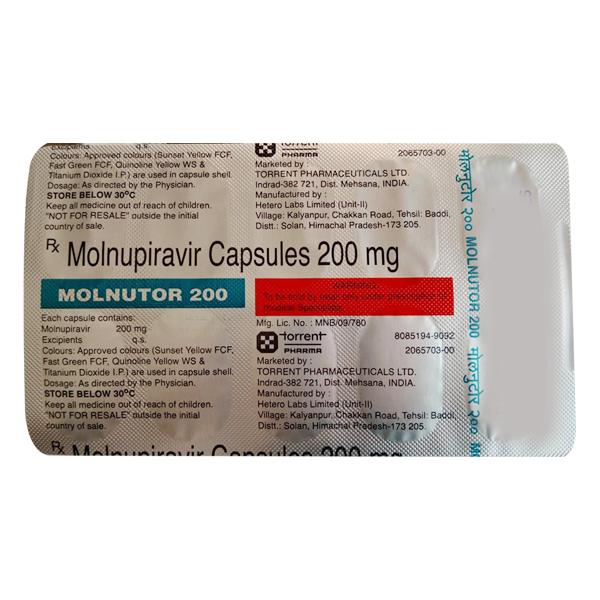 MOLNUTOR 200 Capsule 10's - Global Surgicals