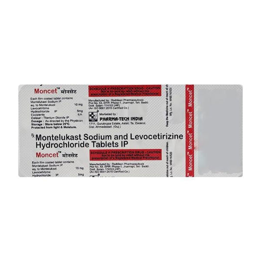 Moncet (Pharmatech) Tablet 10'S - Global Surgicals
