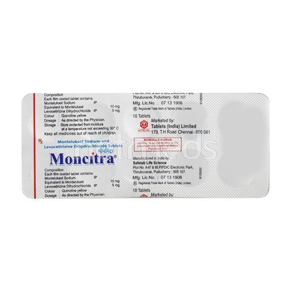 Moncitra Tablet 10'S - Global Surgicals