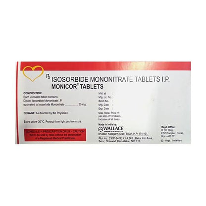 Monicor 20mg Tablet 10'S - Global Surgicals