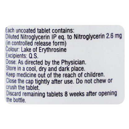 Monit Gtn 2.6mg Tablet 30'S - Global Surgicals