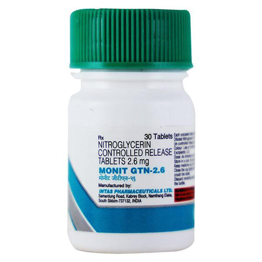 Monit Gtn 2.6mg Tablet 30'S - Global Surgicals