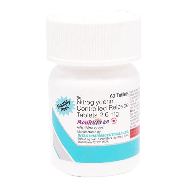 Monit Gtn 2.6Mg Tablet 60's - Global Surgicals