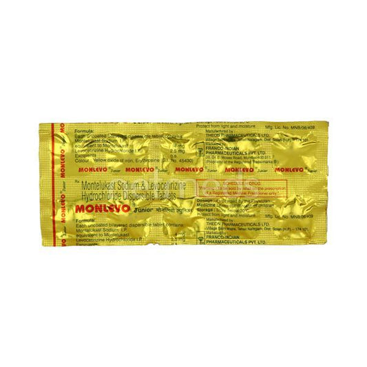 Monlevo Junior Tablet 10'S - Global Surgicals