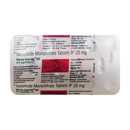 Mono Isordil 20mg Tablet 10'S - Global Surgicals