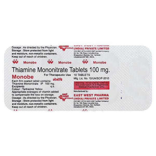 Monobe Tablet 10'S - Global Surgicals