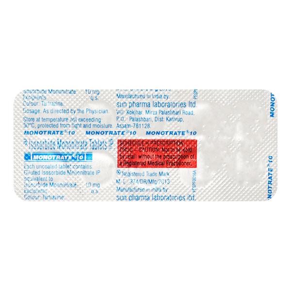 Monotrate 10mg Tablet 10'S - Global Surgicals