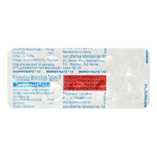 Monotrate 10mg Tablet 10'S - Global Surgicals