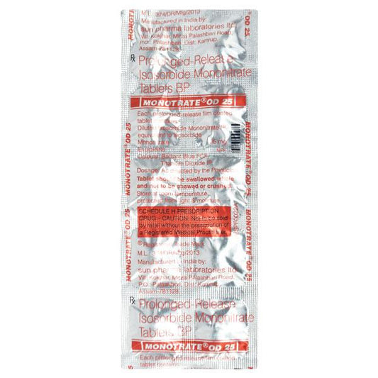 Monotrate OD 25mg Tablet 10'S - Global Surgicals