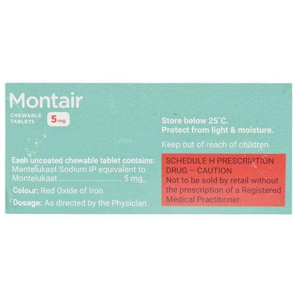 Montair 5mg Chewable Tablet 15'S - Global Surgicals