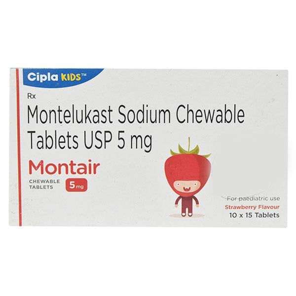 Montair 5mg Chewable Tablet 15'S - Global Surgicals