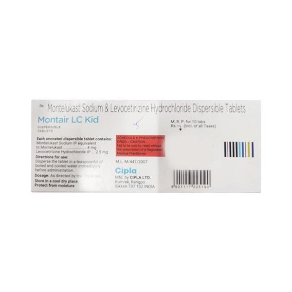 Montair LC Kid Dispersible Tablet 10'S - Global Surgicals