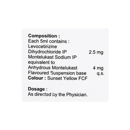 MONTASMA L KID Mixed flavour Oral suspension 60ml - Global Surgicals