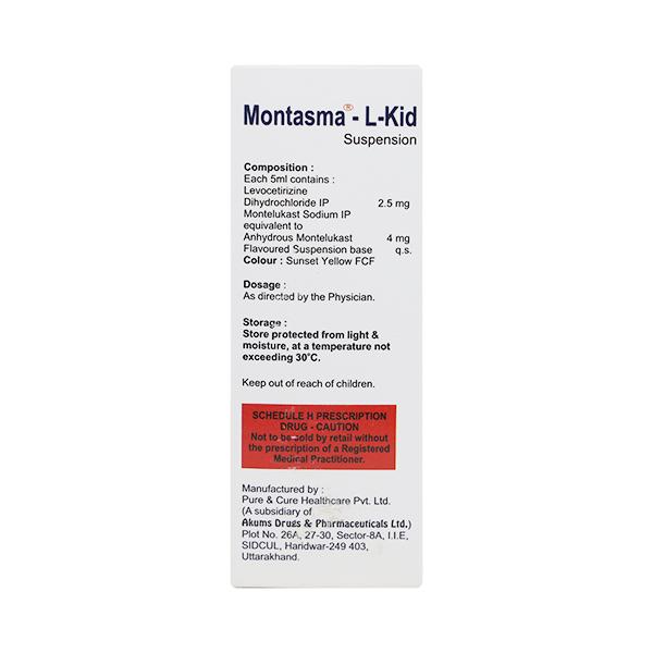 MONTASMA L KID Mixed flavour Oral suspension 60ml - Global Surgicals
