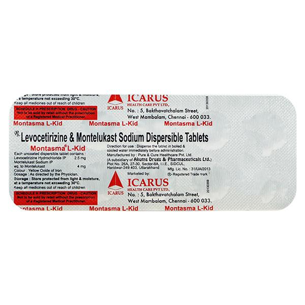 Montasma L Kid Tablet 10'S - Global Surgicals