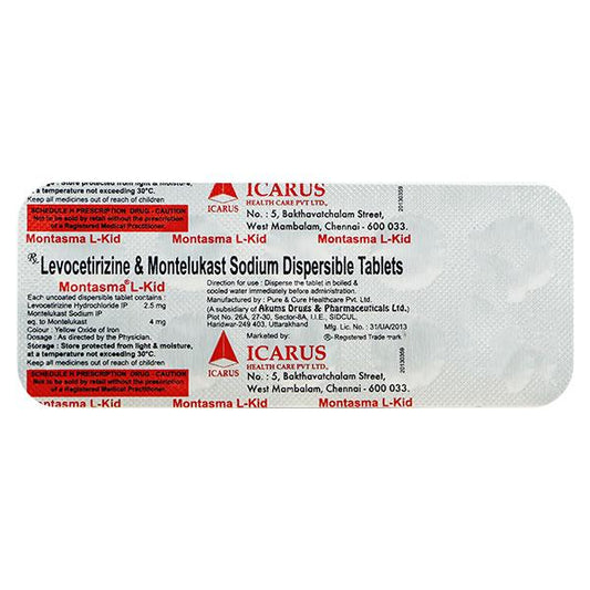 Montasma L Kid Tablet 10'S - Global Surgicals