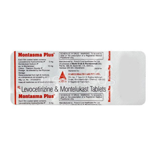 Montasma Plus Tablet 10'S - Global Surgicals