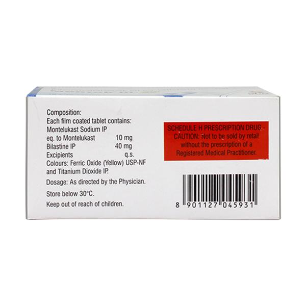 MONTEK BL 40 Tablet 10's - Global Surgicals