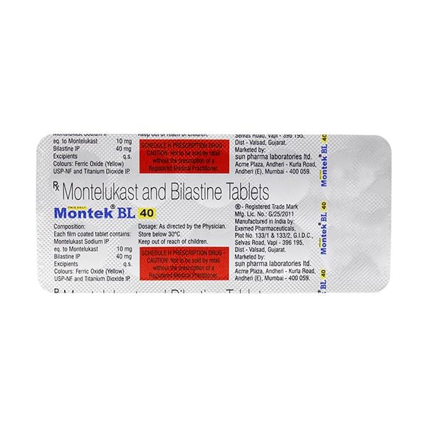 MONTEK BL 40 Tablet 10's - Global Surgicals