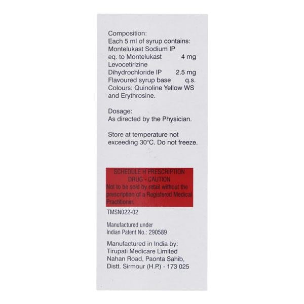 Montek LC Kid Syrup 60ml - Global Surgicals