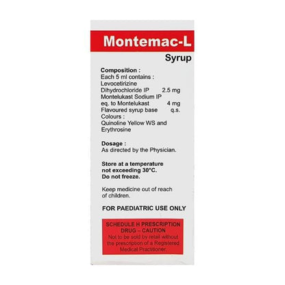 Montemac L Syrup 60ml - Global Surgicals