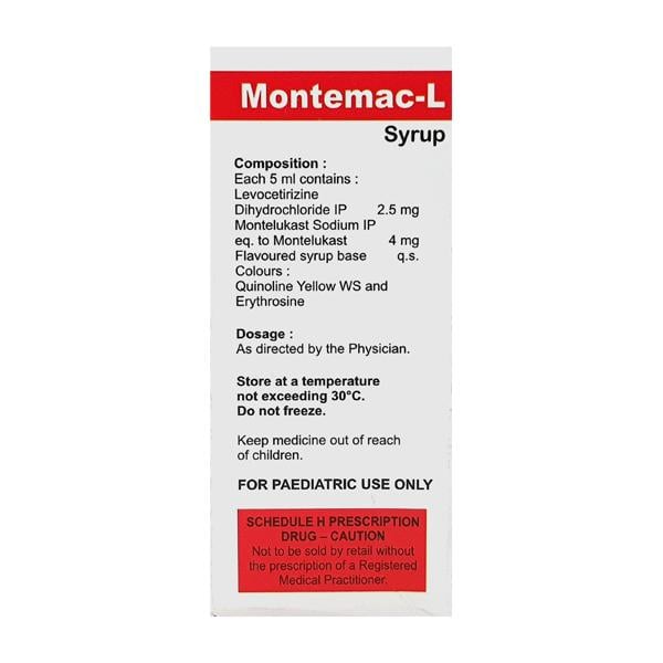 Montemac L Syrup 60ml - Global Surgicals