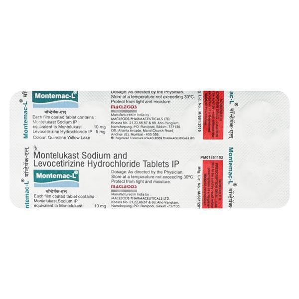 Montemac L Tablet 10'S - Global Surgicals
