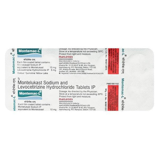 Montemac L Tablet 10'S - Global Surgicals