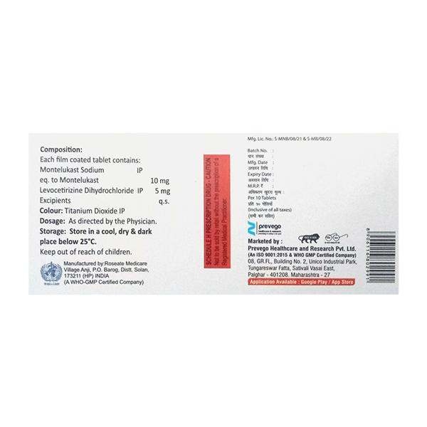 MONTEVAC LC Tablet 10's - Global Surgicals