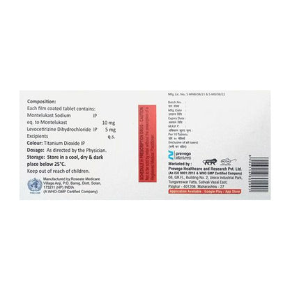 MONTEVAC LC Tablet 10's - Global Surgicals