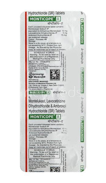 Monticope A Tablet 10'S - Global Surgicals