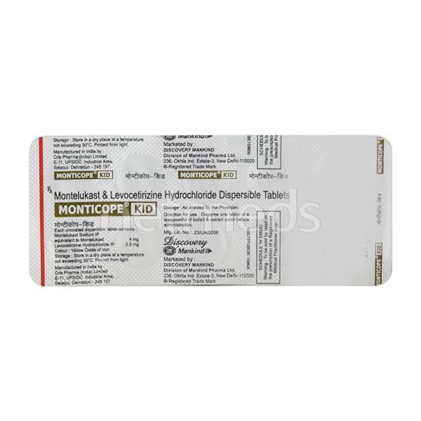 Monticope Kid Tablet 10'S - Global Surgicals