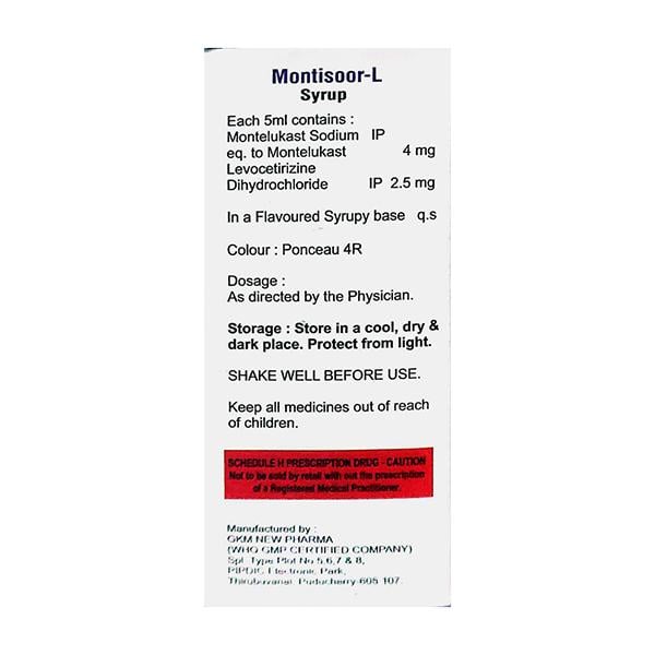 MONTISOOR L Syrup 60ml - Global Surgicals
