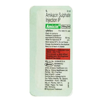 Amicin 100mg Injection 2ml