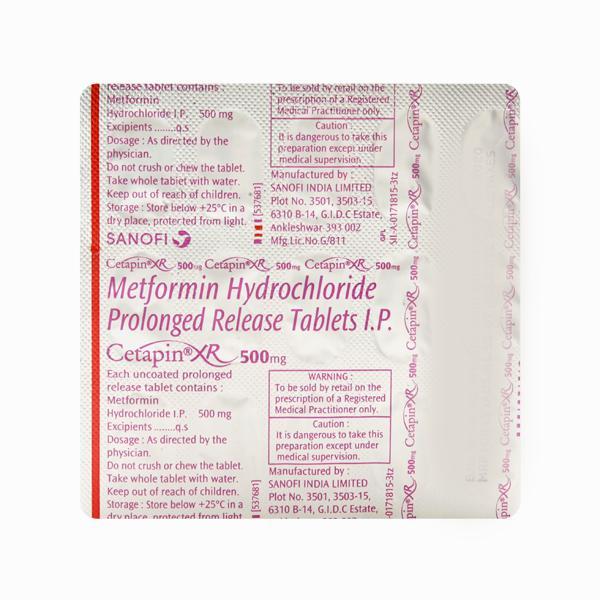 Cetapin XR 500mg Tablet 15'S