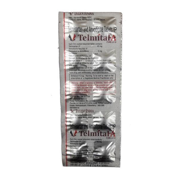 Telmital A 5mg/40mg Tablet 10'S