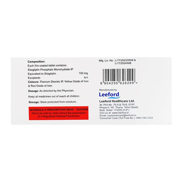 SITALIPTIN 100 Tablet 10's