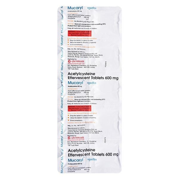MUCARYL SUGAR FREE ORANGE FLAVOUR Effervescent Tablet 10's - Global Surgicals