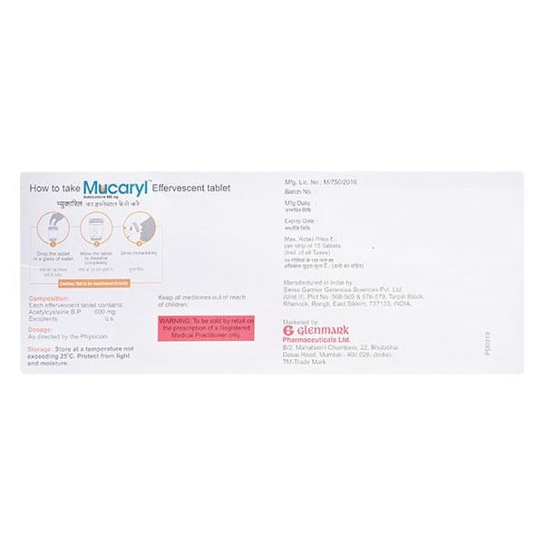 MUCARYL SUGAR FREE ORANGE FLAVOUR Effervescent Tablet 10's - Global Surgicals