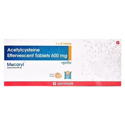MUCARYL SUGAR FREE ORANGE FLAVOUR Effervescent Tablet 10's - Global Surgicals