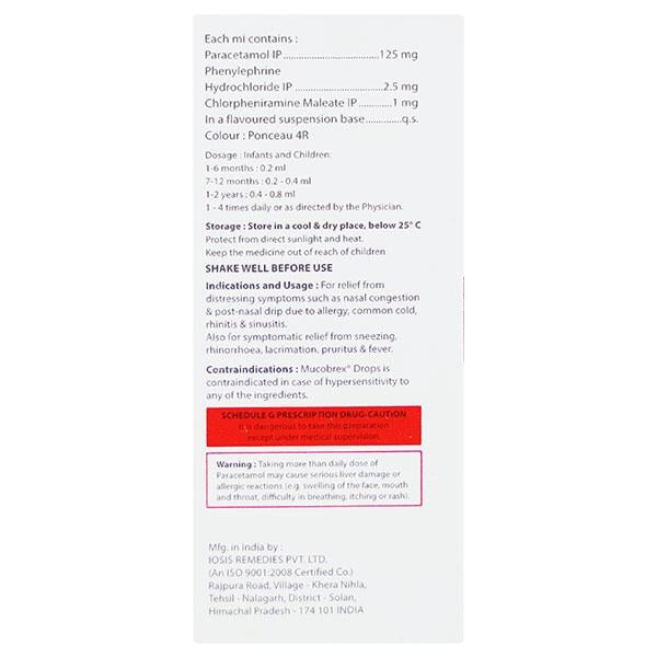 MUCOBREX Oral Drops 15ml - Global Surgicals