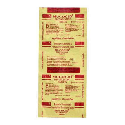 MUCOCID DECONGESTANT Tablet 10's - Global Surgicals