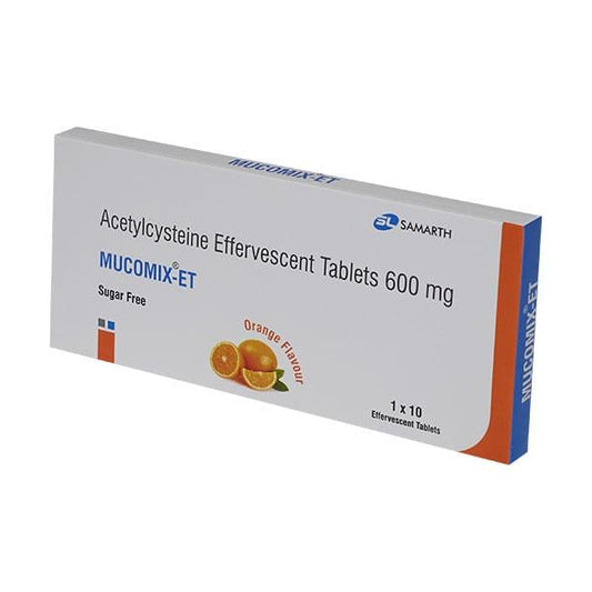 Mucomix ET Sugar Free Orange Flavour Effervescent Tablet 10's - Global Surgicals