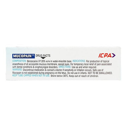 Mucopain Gel 15gm - Global Surgicals