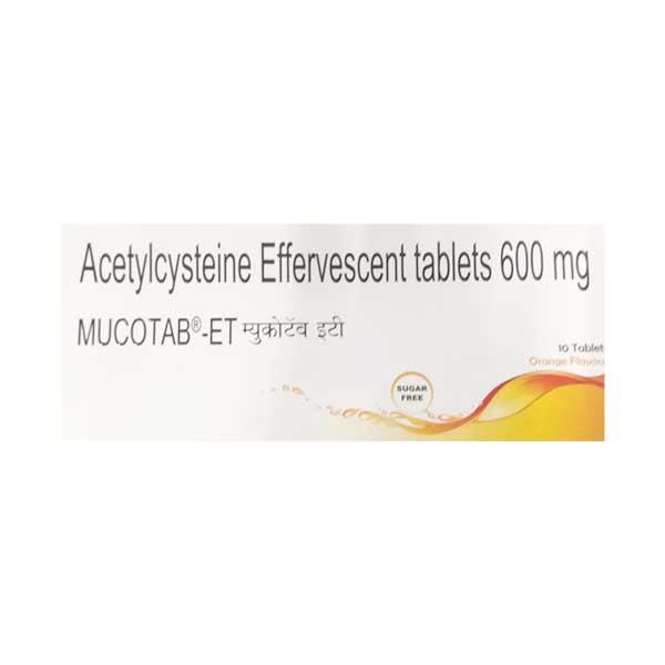 Mucotab ET Sugar Free Orange Flavour Tablet 10'S - Global Surgicals