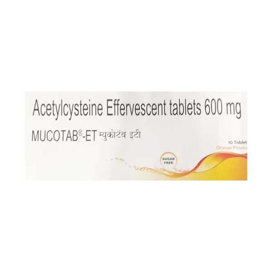 Mucotab ET Sugar Free Orange Flavour Tablet 10'S - Global Surgicals