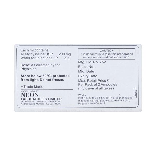 Mucyst 20% Solution 2ml - Global Surgicals
