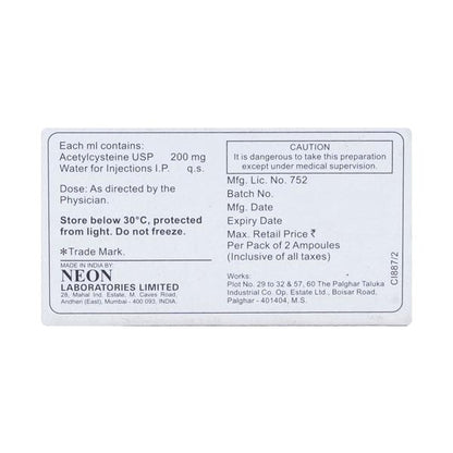 Mucyst 20% Solution 2ml - Global Surgicals